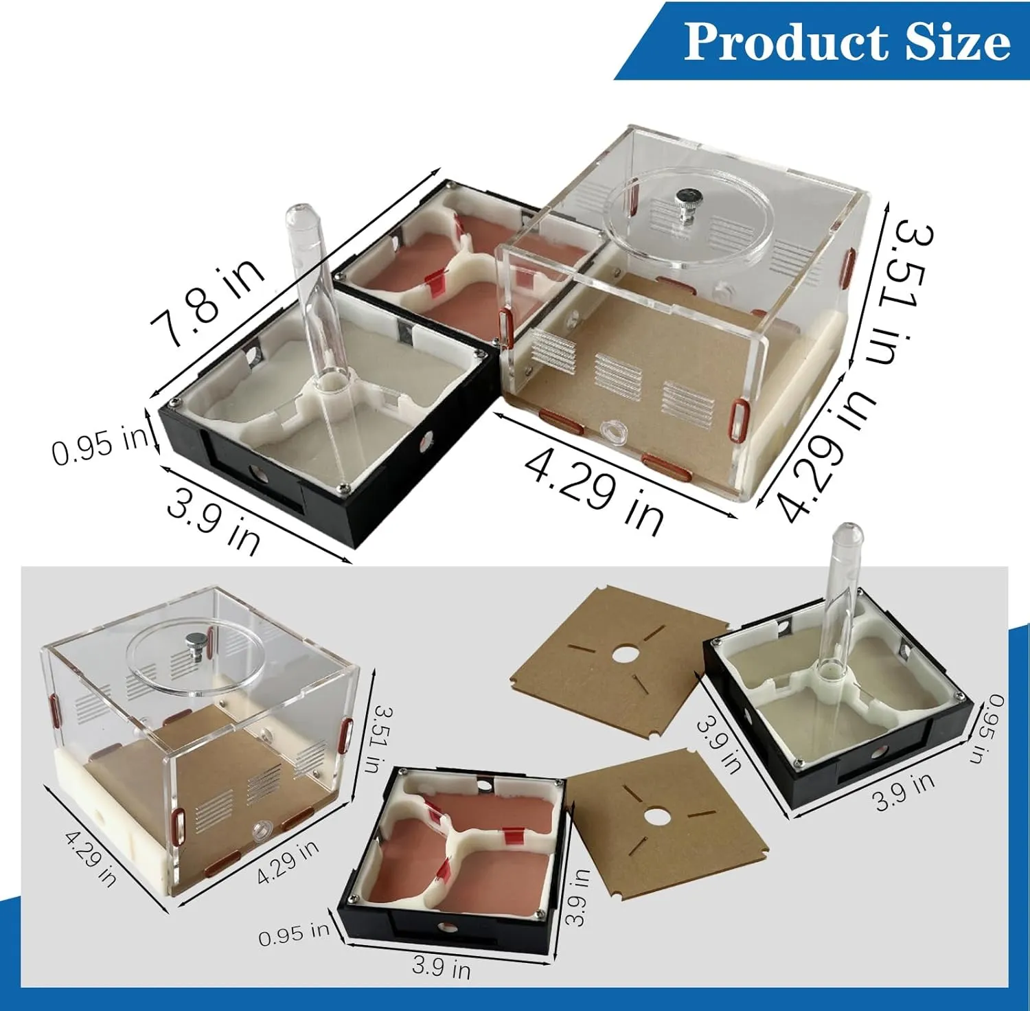 Ant Farm Nest STEM Science Learning Kit DIY Terrarium Kit Care for Live Ants Ant Habitat with Water Tower Nurturing Room and Comprehensive Observation-Set 3