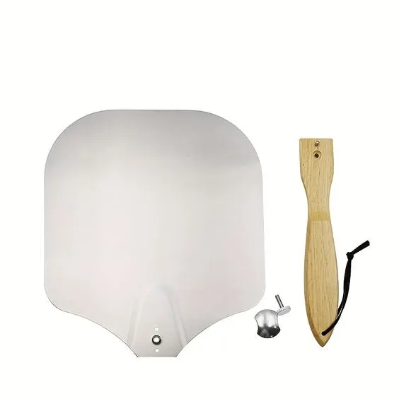 Anygleam 12*14 Inch Pizza Shovel With Foldable Wooden Handle Bakeware Kitchen Tools No Oxidation