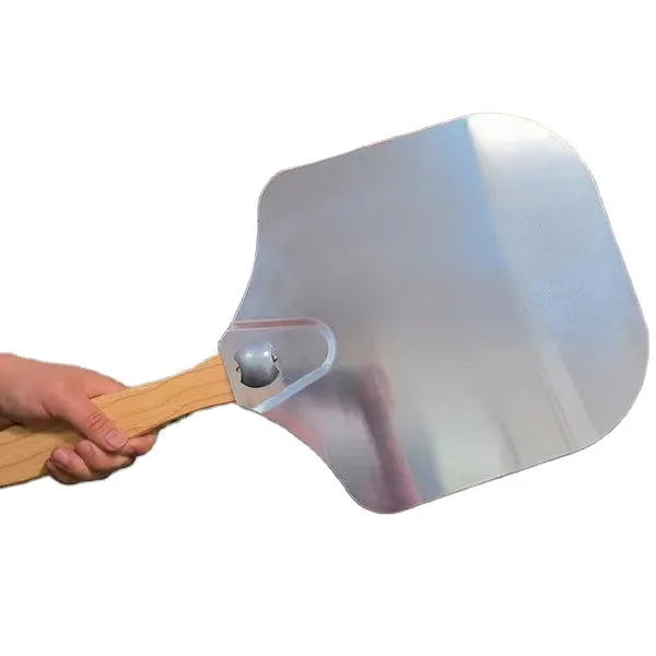 Anygleam 12*14 Inch Pizza Shovel With Foldable Wooden Handle Bakeware Kitchen Tools No Oxidation