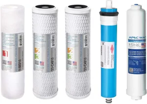 APEC FILTER-MAX90 US Made 90 GPD Complete Replacement Filter Set For ULTIMATE Series Reverse Osmosis Water Filter System (For Standard 1/4" Output System)