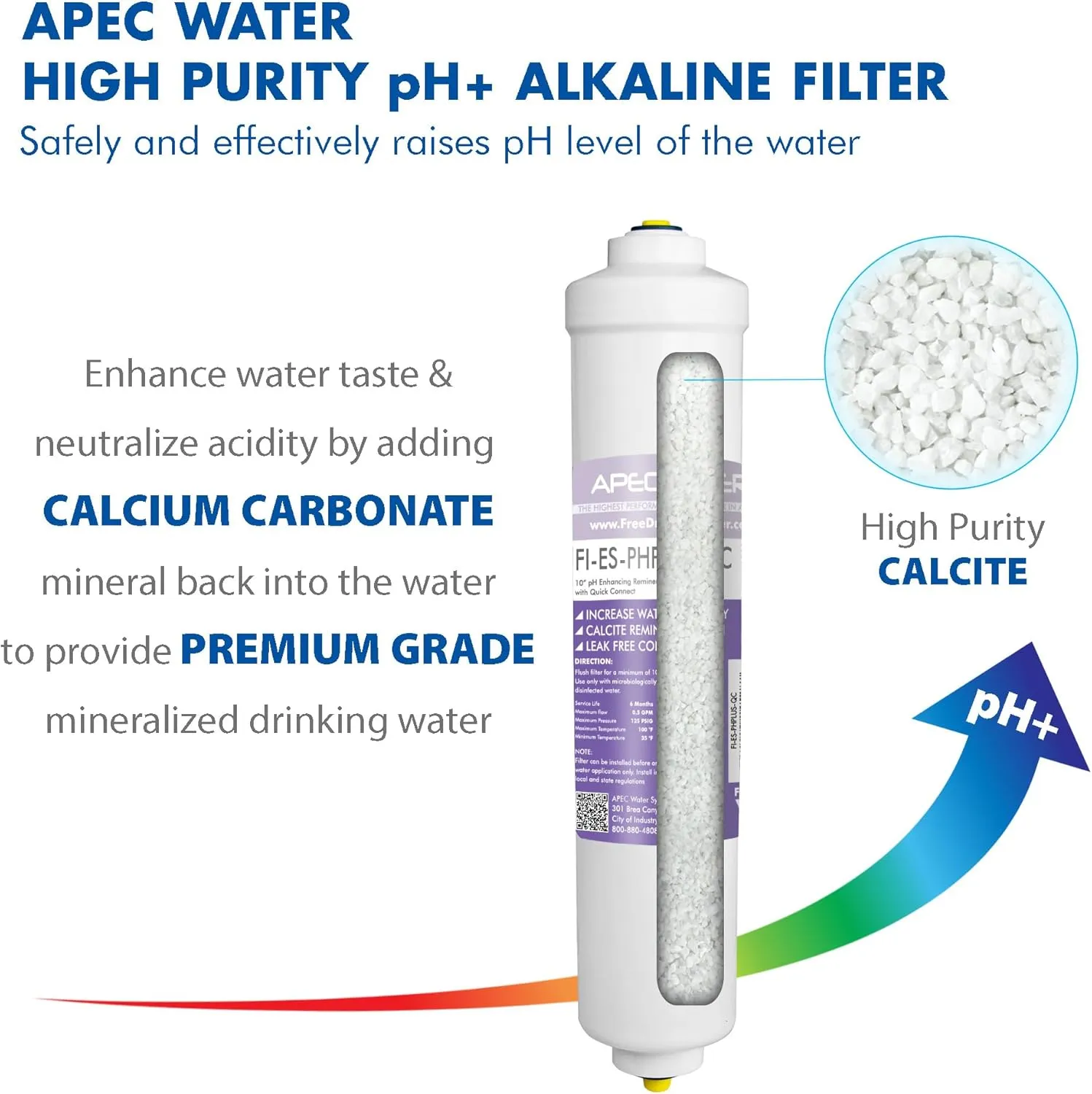 APEC Water Systems FILTER-MAX-ESPH 75 GPD Complete Replacement Filter Set for ESSENCE Series Alkaline Reverse Osmosis Water Filter System
