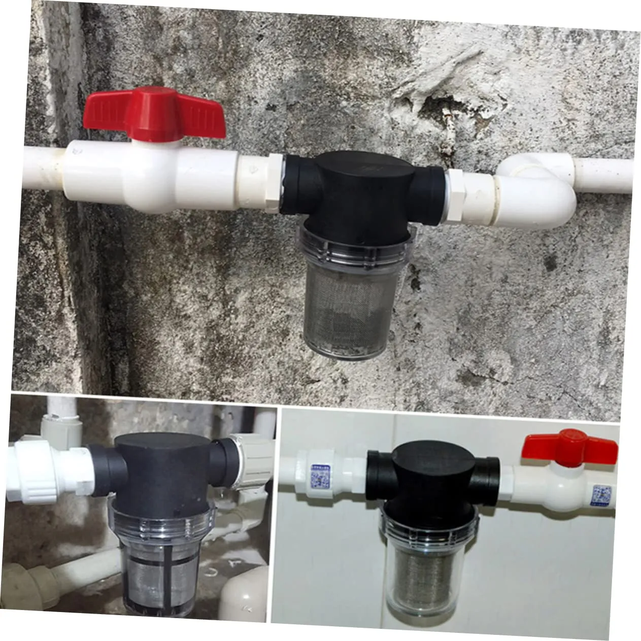 Artibetter Water Purifier Pre-Filter Cup 4 Interfaces 20 Mesh Hard Water Filter Leakproof Easy to Clean PVC Material