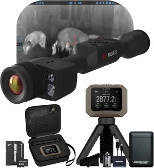 ATN Thor 5 320 LRF Thermal Scope, Gen 5 Sensor | 5-20x Magnification | Laser Rangefinder, Video Recording, Ballistic Calculator | with Garmin Xero C1 Pro Chronograph | Exclusive Signature Series Kit