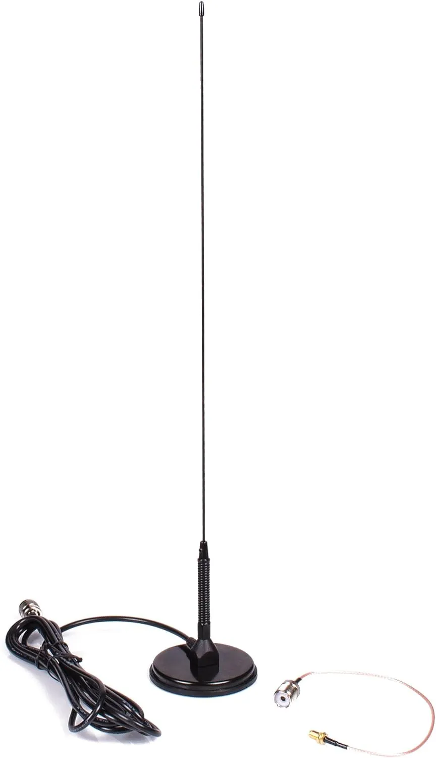Authentic Genuine Nagoya UT-72 Super Loading Coil 20-Inch Magnetic Mount (Heavy Duty) VHF/UHF (144/430Mhz) Antenna PL-259, includes additional SMA Adaptor for BTECH and BaoFeng Handheld Radios