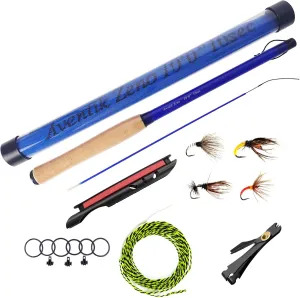 Aventik Zeno Tenkara Rod in 9ft/10ft, Complete Beginner Tenkara Rod Kit, S2 Fiberglass 6:4 Soft M-Action Super Lightweight and Compact Tenkara Fly Fishing Rod