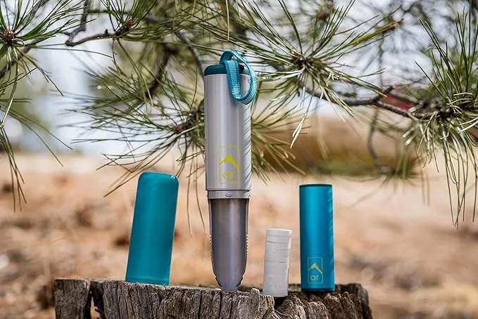 Backpacking Trowel Toilet Kit - Includes Aluminum Camping Shovel, Toilet Paper, Packout Bags, Soap Flakes & Compressed Towelettes