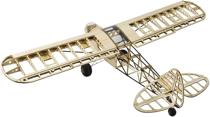 Balsa Wood RC Airplane Kits Savage Bobber Model 1000mm (39.4") Wingspan DIY RC Plane Kit Fixed-Wing for Adults (KIT Motor ESC Servo Prop Flim Pack)