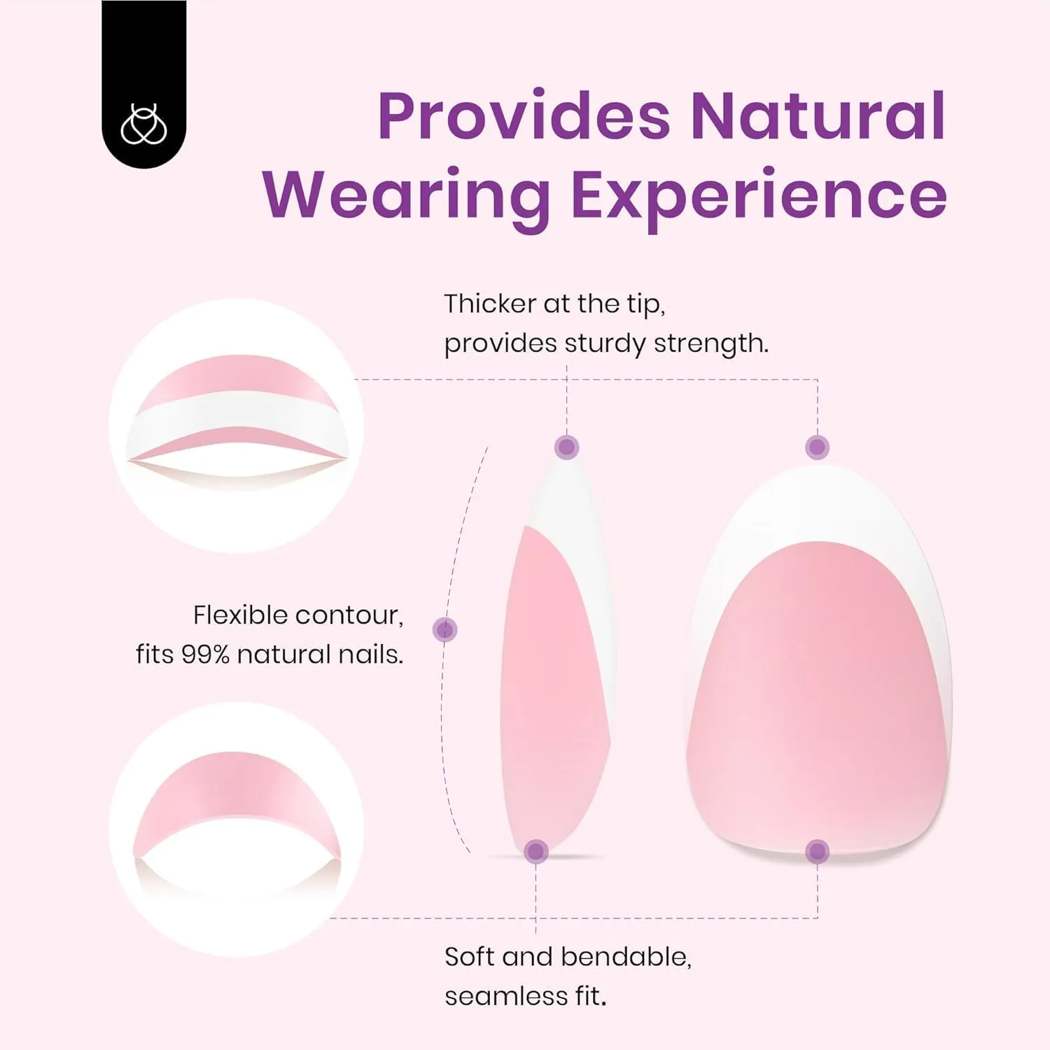 Beetles Extra Short Press On Nails: 210 Pieces Pink Ultra-Short Almond Gel Nail Tips with Pre-Applied Primer & Base Coat, No Filing Needed, DIY Manicure