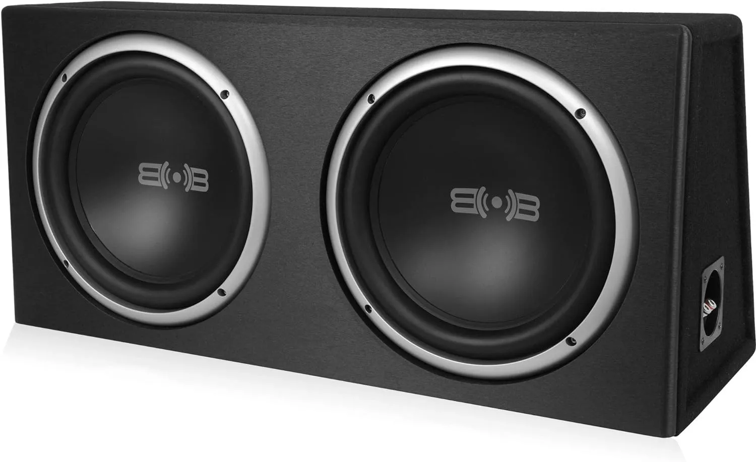 BELVA BPKG212v2 1200W Dual 12" Car Subwoofer with Ported Enclosure, Monoblock Amplifier, Wiring Kit and Remote Bass Knob
