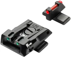 Beretta Fiber Optic Adjustable Sight Kit for APX Series Guns - Front & Rear Sights, Black Finish