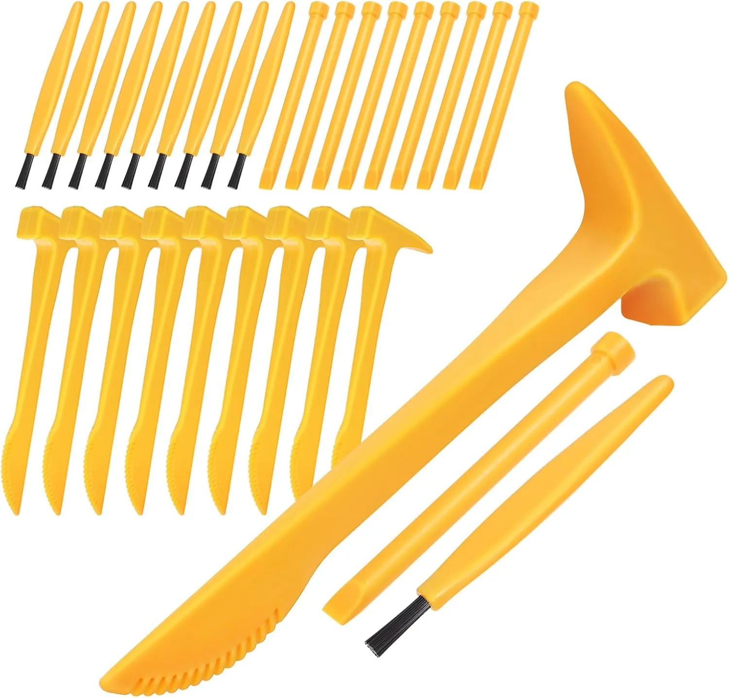BESTonZON 1set Dinosaur Excavation Tool Kit for Boys and Girls Archaeological Digging Set Hammer Chisel and Brush for Young Paleontologists and Dinosaur