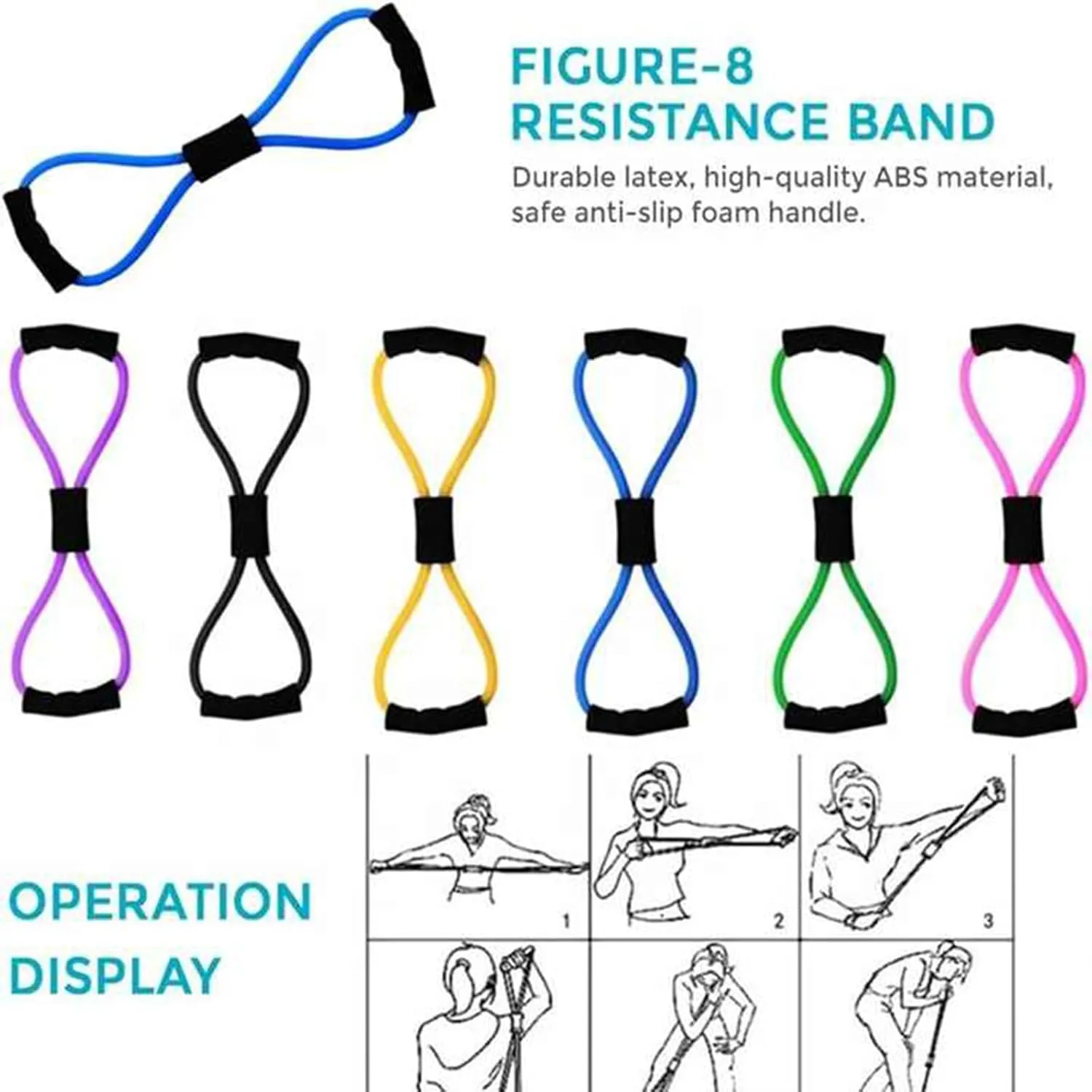 Better Me Pilates Kit, 11-Piece Better Me Pilates Kit, Booty Bands for Working Out Glutes Yoga Ball 25cm Figure 8 Resistance Band Yoga Bands for Stretching