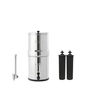 Big Berkey Gravity-Fed Water Filter System with 2 Black Berkey Elements and Stainless Steel Spigot