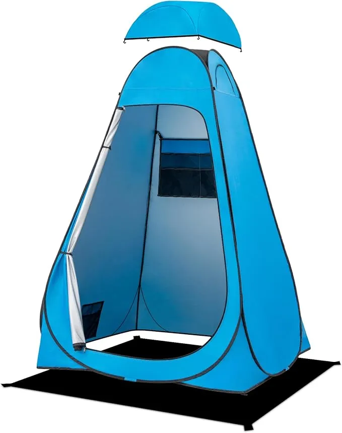 BRIAN & DANY Pop Up Shower Tent, Portable Privacy Camping Changing Tent, Camp Toilet Bathroom Pod with Rain Shelter & Windows, UPF 50  & Waterproof, 47.2" x 47.2" x 74.8"