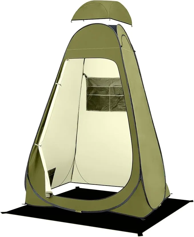 BRIAN & DANY Pop Up Shower Tent, Portable Privacy Camping Changing Tent, Camp Toilet Bathroom Pod with Rain Shelter & Windows, UPF 50  & Waterproof, 47.2" x 47.2" x 74.8"