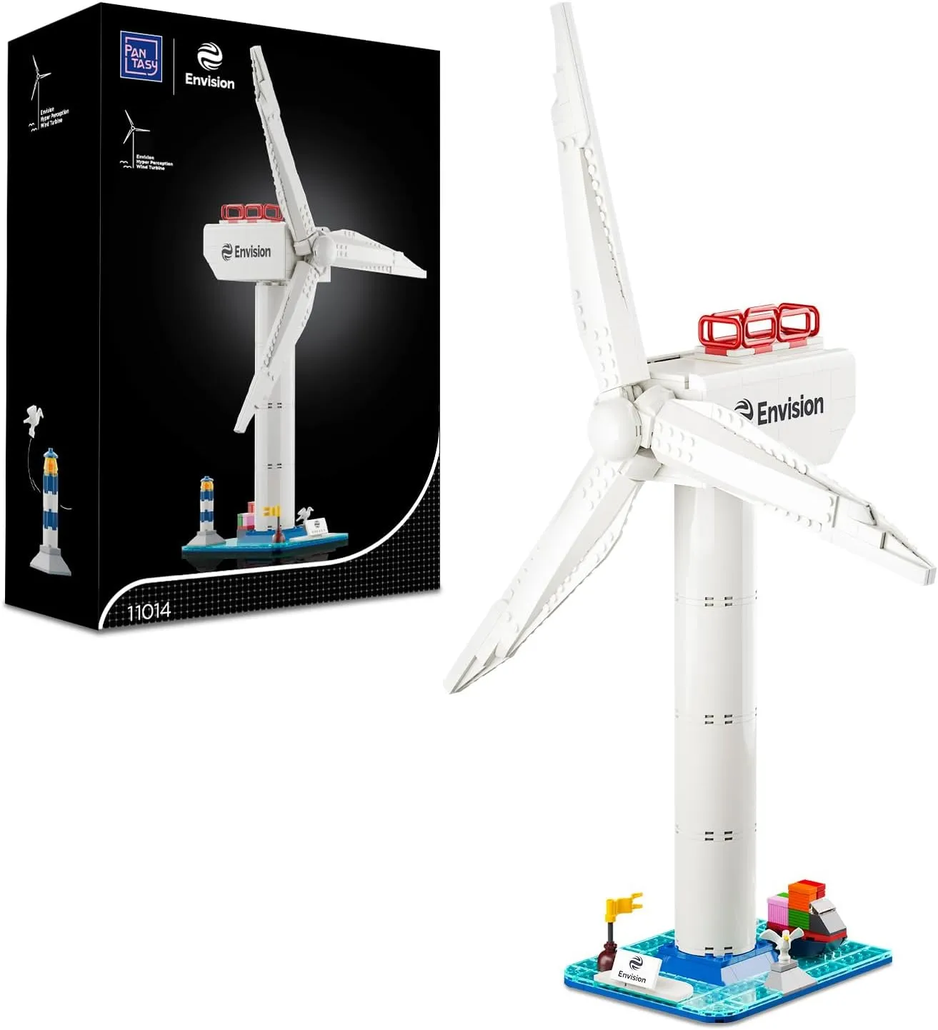 BRICKKK PANTASY Windmill Wind Power Building Bricks Set, Creator Expert Envision Wind Turbine STEM Building Kit,Creative Home Décor or Office, Great Gift Idea for Adults and Teens