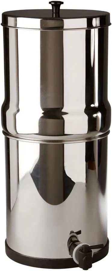 British Berkefeld Doulton W9361138 Stainless Steel Gravity Water Filter System with 2 x Ultra Sterasyl Ceramic Filter Candles - Made in UK
