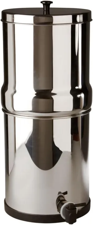 British Berkefeld Doulton W9361138 Stainless Steel Gravity Water Filter System with 2 x Ultra Sterasyl Ceramic Filter Candles - Made in UK