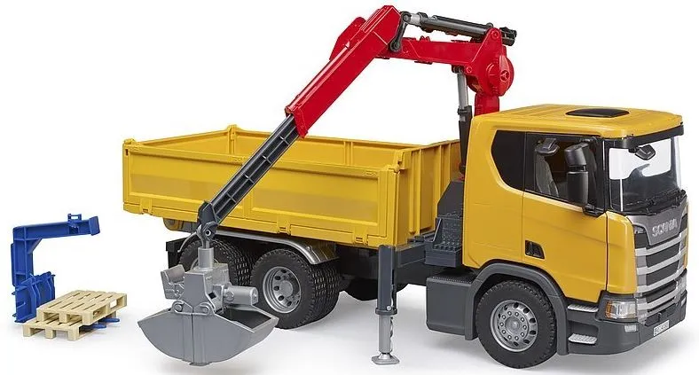 Bruder 1.16 Sc Scania Super 560r Truck With Crane   2 Pallets