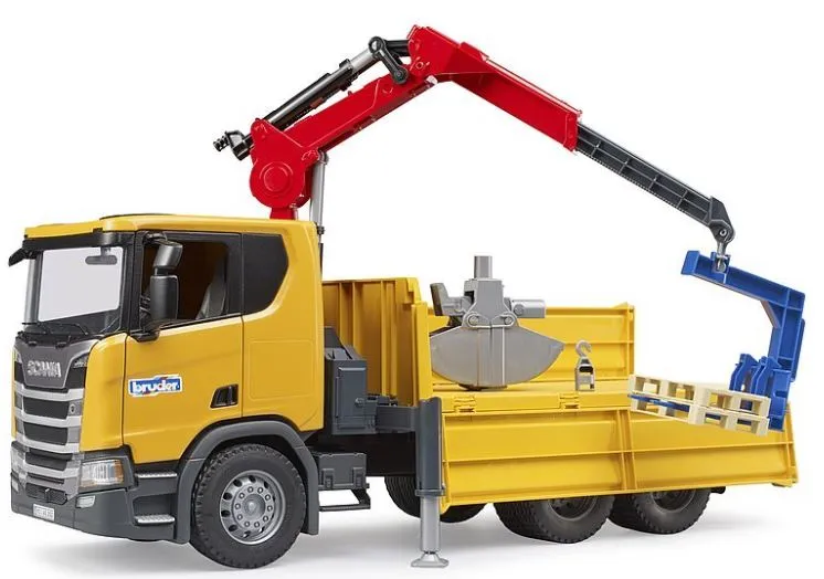 Bruder 1.16 Sc Scania Super 560r Truck With Crane   2 Pallets