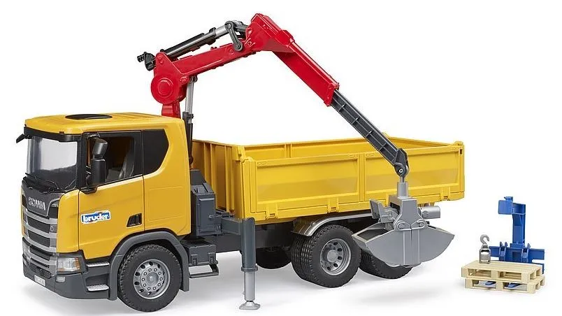 Bruder 1.16 Sc Scania Super 560r Truck With Crane   2 Pallets