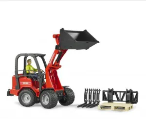 Bruder Schaffer Compact Loader with Figurine & accessories