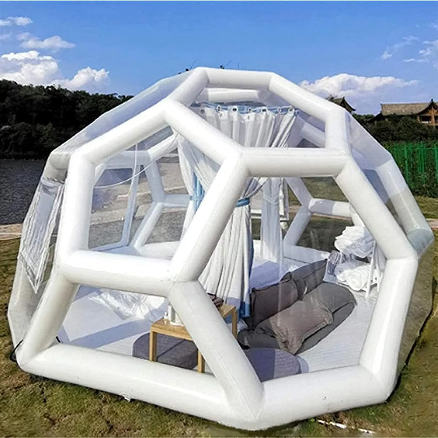 Bubble House Inflatable Bubble Tent Modern Dome Tent 10 Person 16.4ft Waterproof 4 Season Camping & Hiking