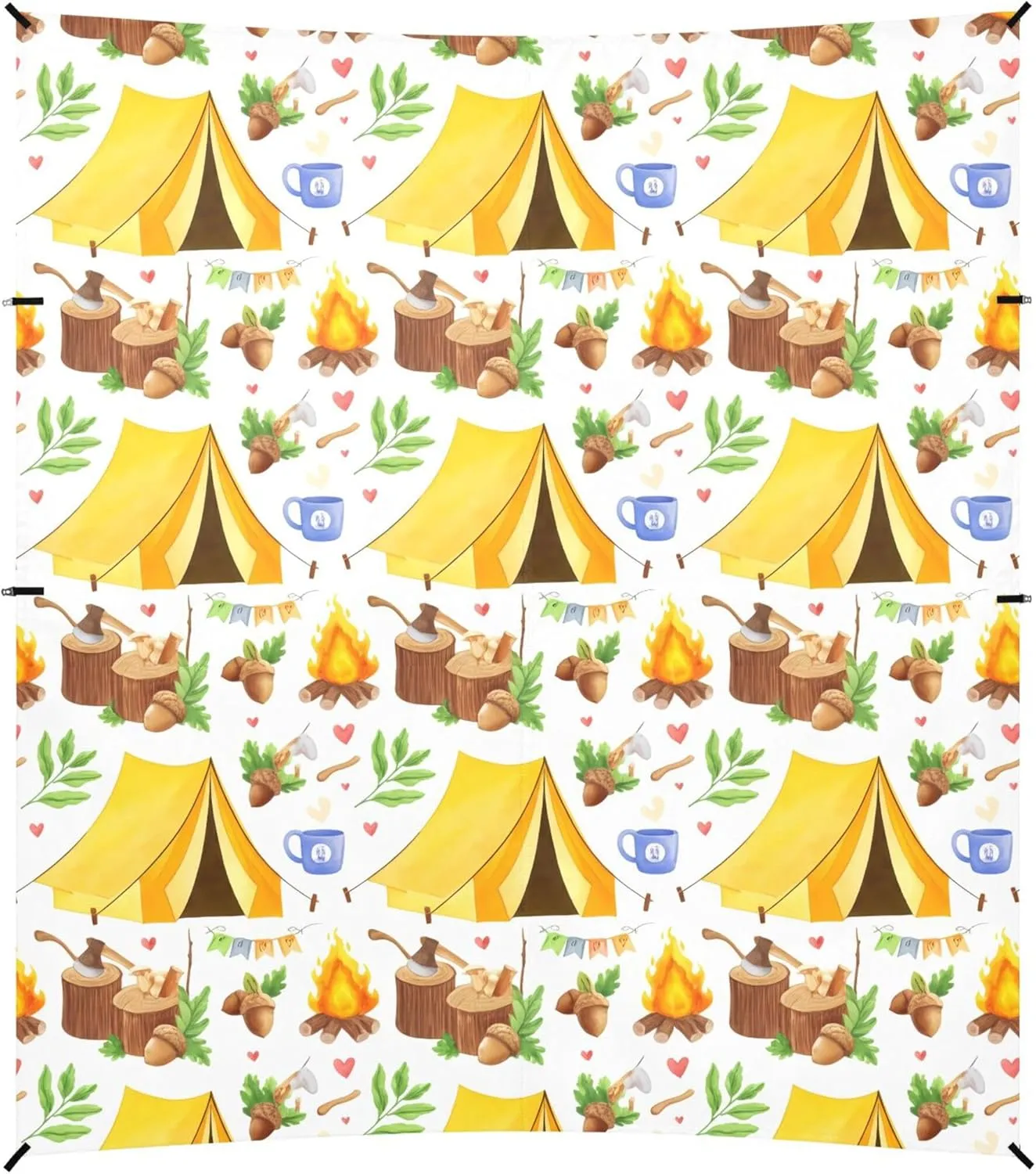 Burbuja Camping Yellow Tents Beach Canopy Windproof Beach Tent Sun Shade with 4 Sandbags & Sand Shovel, Portable Sun Shelter for Family Camping Picnic