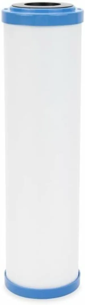 Camco Camper/RV Premium Replacement Cartridge for Inline Water Filter - Fits EVO RV Water Filter Housing - Premium Carbon Absorbs Harmful Compounds & Reduces Bad Taste, Odor, Bacteria and More (40624)