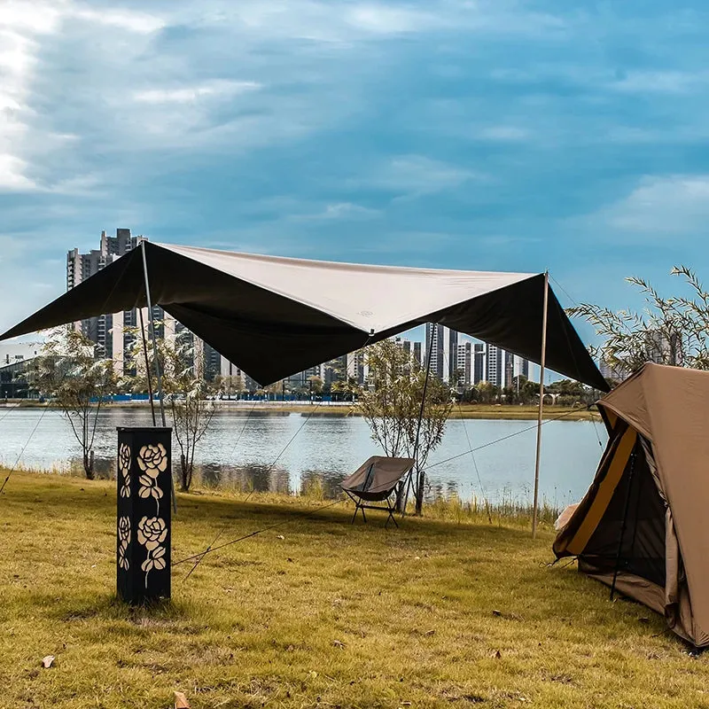 Camping awning waterproof picnic sunshade outdoor canopy awning portable waterproof anti-UV outdoor awning set outdoor supplies