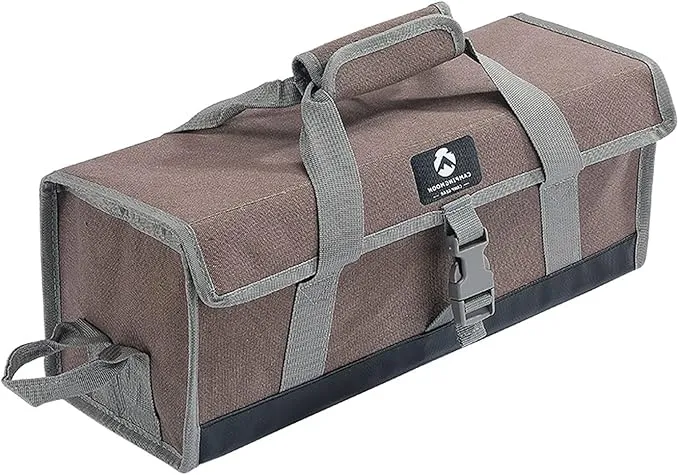 CAMPINGMOON Bottom Waterproof Outdoor Camping Tent Stakes Hammer Multi-Container Storage Box Bag (Canvas, M size(17.7-inch length, B-155C))