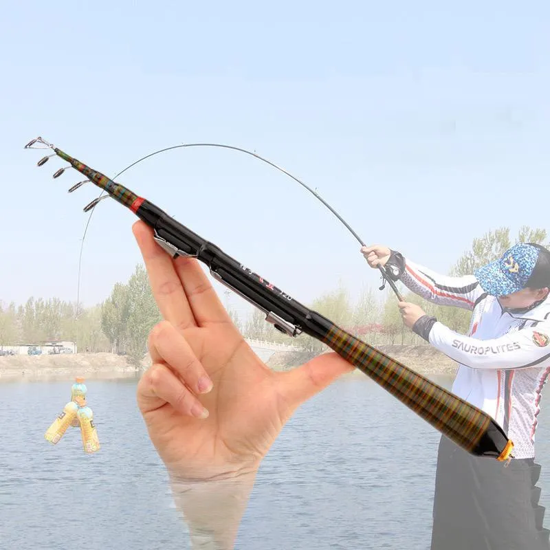 Carbon Fishing Rod Telescopic Fishing Rod Super Light Hard Fishing Rod and Fishing Reel Combo Telescopic Fishing Pole Reel Kit