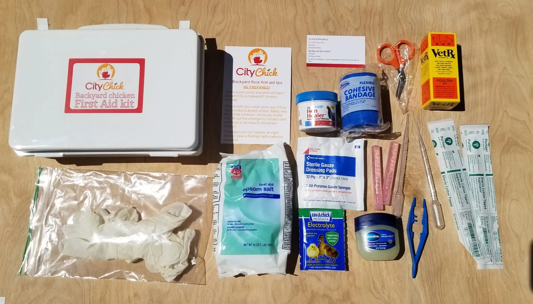 Chicken First Aid Kit from CityChick - First Aid kit for backyard chicken owners