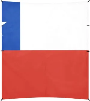 Chile Flag Chilean Blue Red Stable Beach Tent UPF50  Water-Resistant Sun Shelter with Sturdy Poles, Sandbags and Shovel for Camping, Picnics, Backyard & Fishing