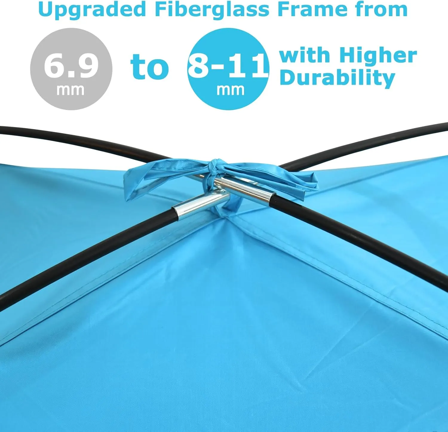 COMMOUDS Beach Tent Sun Shade for 3/4-5/6-7/8-10 Person, UPF 50  Beach Sun Shelter Canopy Tent, Lightweight, Easy Set Up and Carry