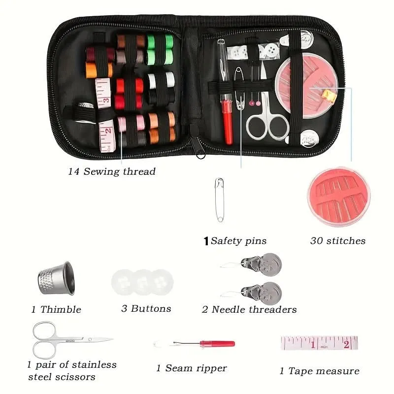 Compact Sewing Kit with Repair Accessories