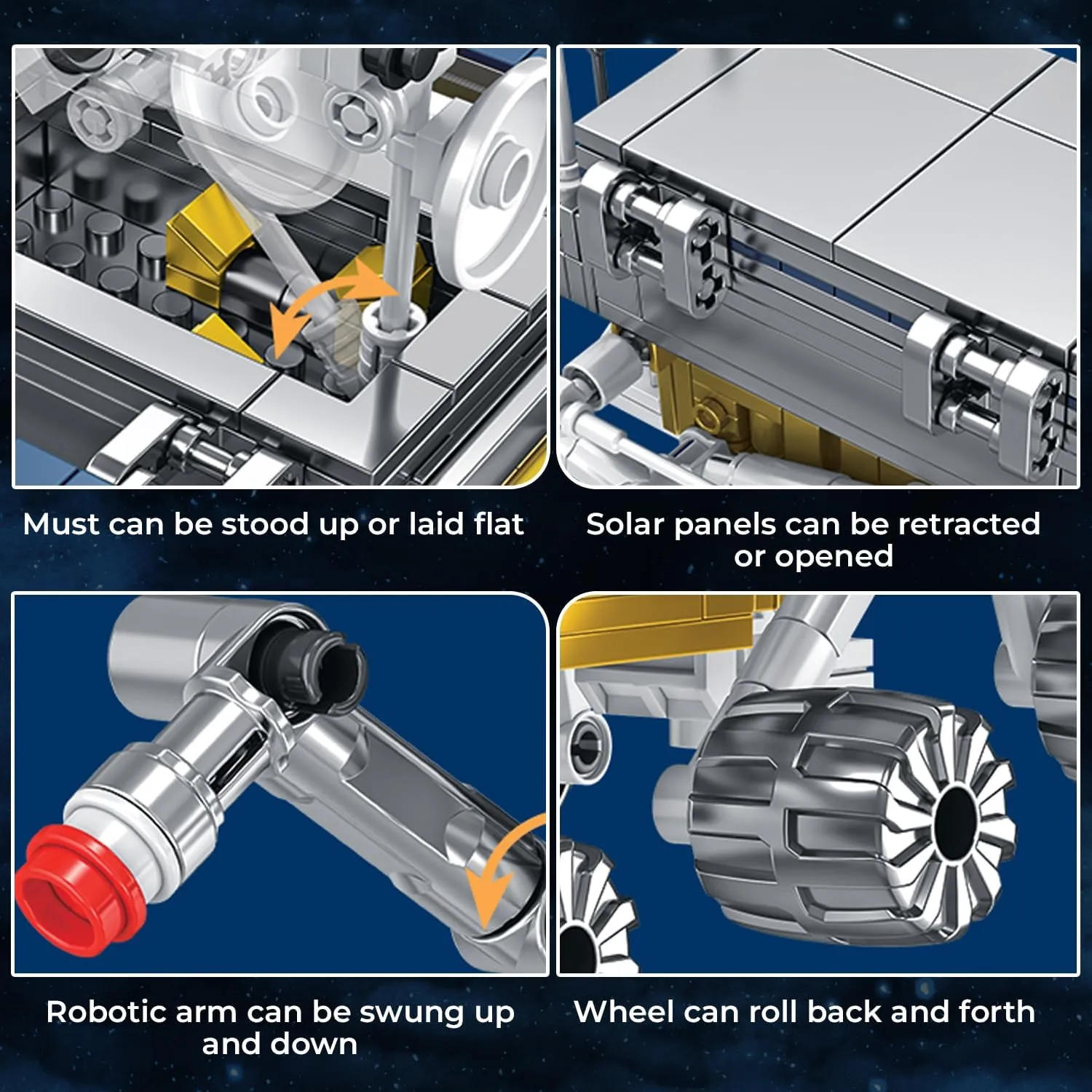 Contixo Building STEM Toys - Space Exploration Building Kit 359 PCS, BK06 Aerospace Astronaut Building Block Brick Set, Mars Rover Model Space Toy for Girls Boys Kids Aged 6-12
