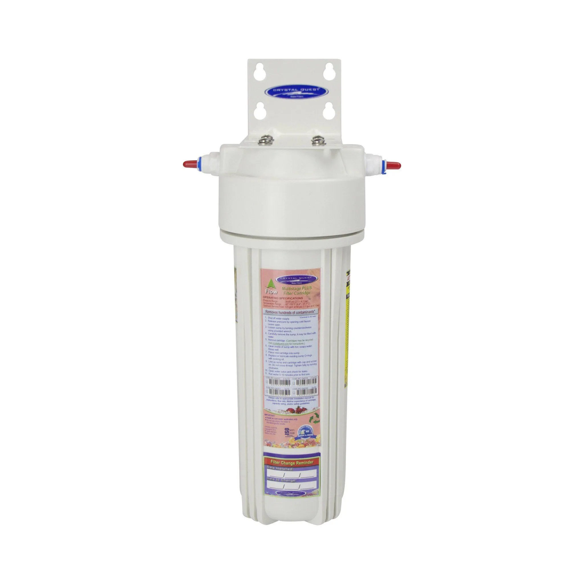 Crystal Quest Voyager Inline Single Replaceable PLUS Water Filter System