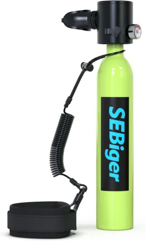 Diving Tank with DOT Certification Reusable Scuba 0.5L Pony Bottle Support 5-10 Minutes Dive Time Diving Cylinder Suitable for Underwater Work/Underwater Recreation