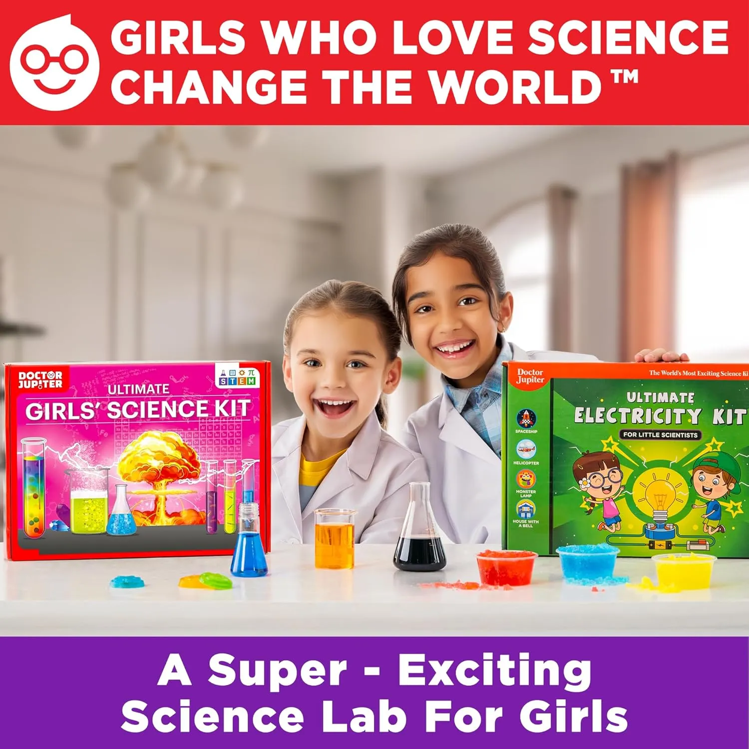 Doctor Jupiter Girls’ Science Gift Set for Ages 8  | Ultimate Science Kit & Electricity Kit | Birthday Gift Ideas for 8-9-10-11-12-13-14 Year Old Girls | STEM Learning & Education Toys