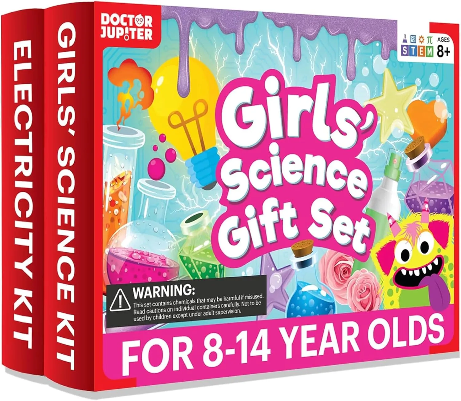 Doctor Jupiter Girls’ Science Gift Set for Ages 8  | Ultimate Science Kit & Electricity Kit | Birthday Gift Ideas for 8-9-10-11-12-13-14 Year Old Girls | STEM Learning & Education Toys