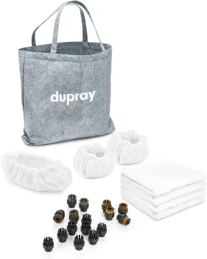 Dupray Steam Cleaning Pack Pro – 24-Piece Accessory Kit for Dupray Steam Cleaners: Versatile set includes everything needed for deep cleaning on multiple surfaces.