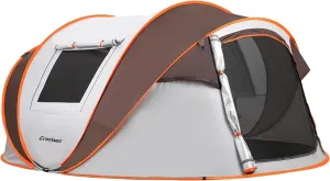 EchoSmile Camping Instant Tent, 2/4/6/8/10 Person Pop Up Tent, Water Resistant Dome Tent, Easy Setup for Camping Hiking and Outdoor, Portable Tent with Carry Bag, for 3 Seasons…