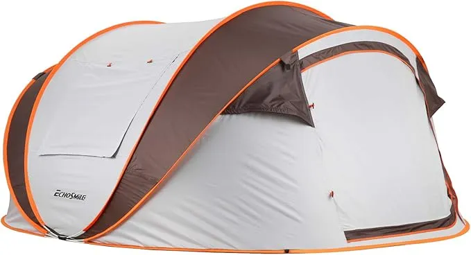 EchoSmile Camping Instant Tent, 2/4/6/8/10 Person Pop Up Tent, Water Resistant Dome Tent, Easy Setup for Camping Hiking and Outdoor, Portable Tent with Carry Bag, for 3 Seasons…