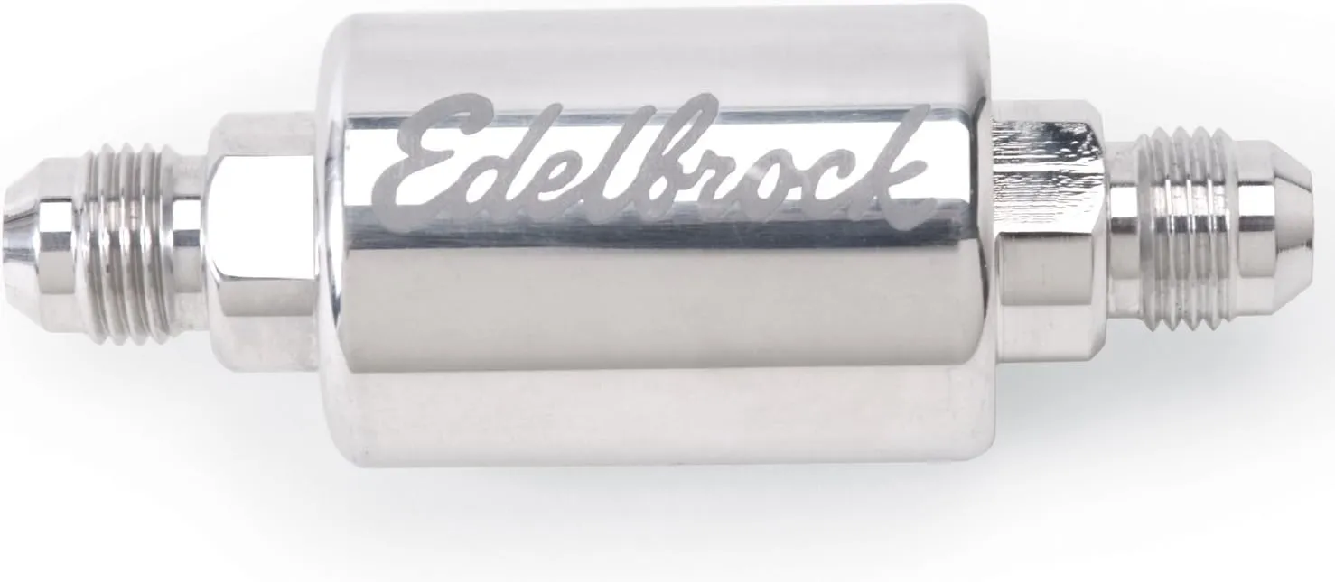 Edelbrock 8129 Polished Aluminum Fuel Filter