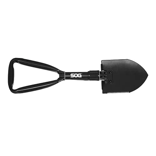 Entrenching Tool-18.25" Folding Survival Shovel w/ Wood Saw Edge