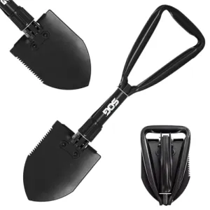 Entrenching Tool-18.25" Folding Survival Shovel w/ Wood Saw Edge