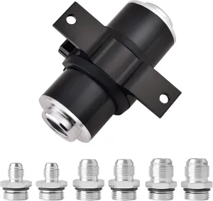 EVIL ENERGY Inline Fuel Filter 30 Micron with 6AN 8AN 10AN Adapter&Bracket Clamp 60MM Universal