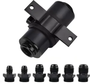 EVIL ENERGY Inline Fuel Filter 40 Micron with 6AN 8AN 10AN Adapter&Bracket Clamp 60MM Universal