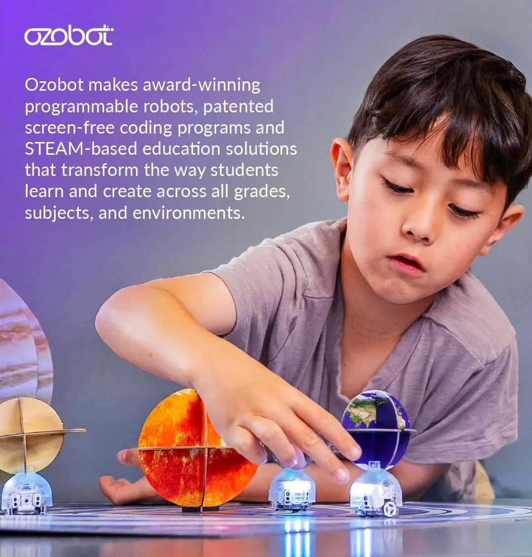 Evo Classroom Kit (18 Bots): Interactive Coding Robot, Kids Ages 5 , Includes 18 Evo Robots, Color Code Markers, Charging Cradle, Bot Stickers, Access to 700  STEAM Lessons, Educators & Parents